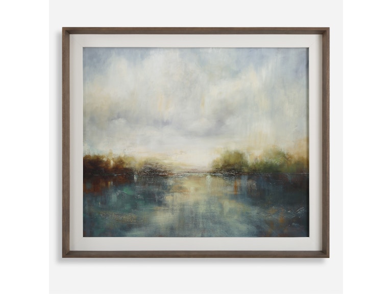 Uttermost Art Blue Reverie Framed Abstract Lake Print 32352 at Norwood Furniture