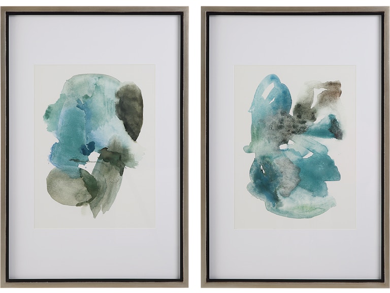 Uttermost Art Blueprints Watercolor Prints Set Of 2 32291 at Norwood Furniture
