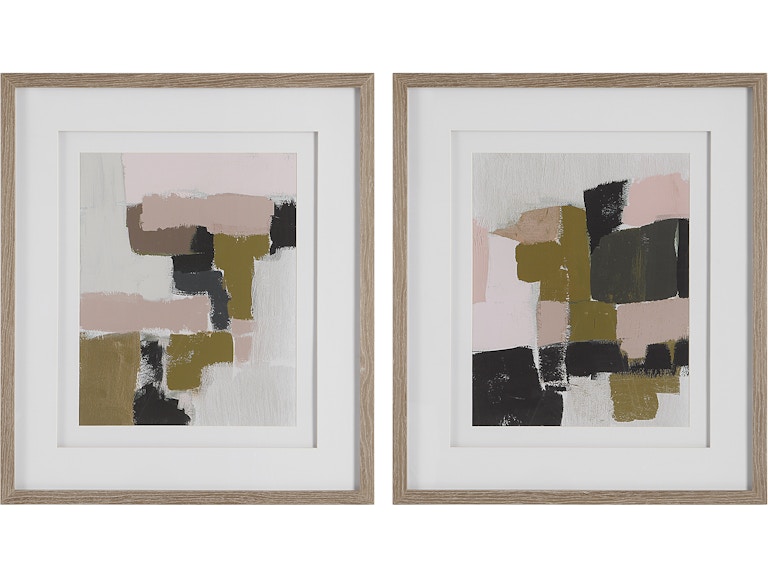 Uttermost Art Color Block Framed Prints Set/2 41453 at Norwood Furniture