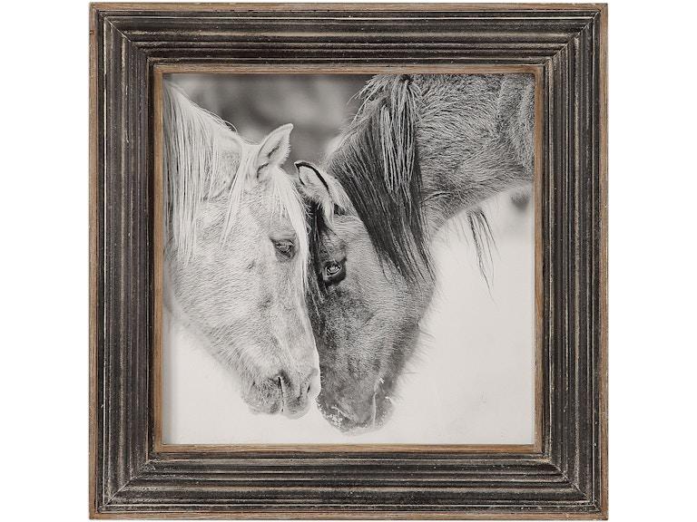 Uttermost Art Custom Black And White Horses Print 51110 At Norwood Furniture