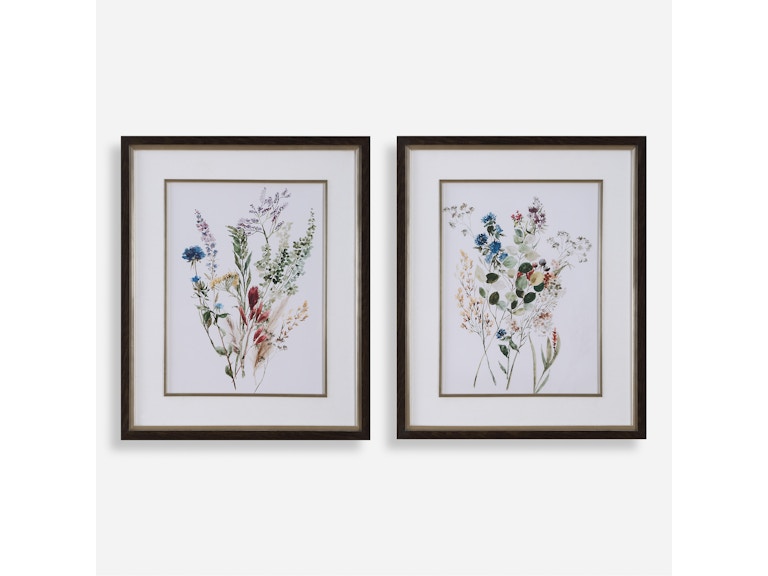 Uttermost Art Delicate Flowers Framed Prints Set/2 32341 at Norwood Furniture