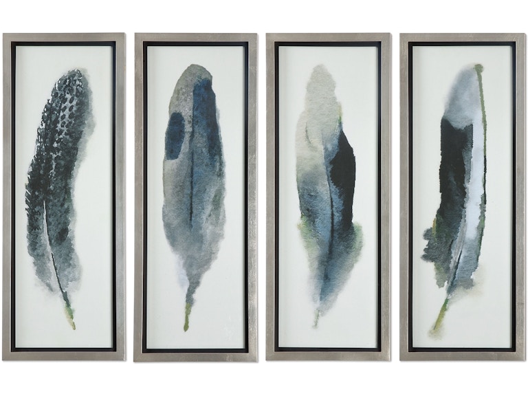 Uttermost Art Feathered Beauty Prints Set/4 41554 at Norwood Furniture