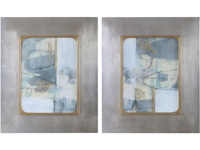Uttermost Art Gilded Whimsy Abstract Prints Set/2 41613 At Norwood Furniture