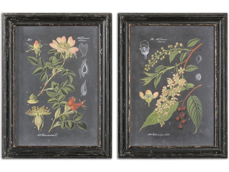 Uttermost Art Midnight Botanicals Wall Art Set/2 56053 at Norwood Furniture