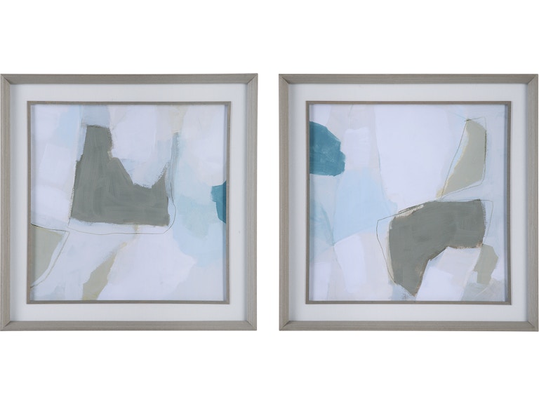 Uttermost Art Mist Shapes Framed Prints Set/2 32268 at Norwood Furniture