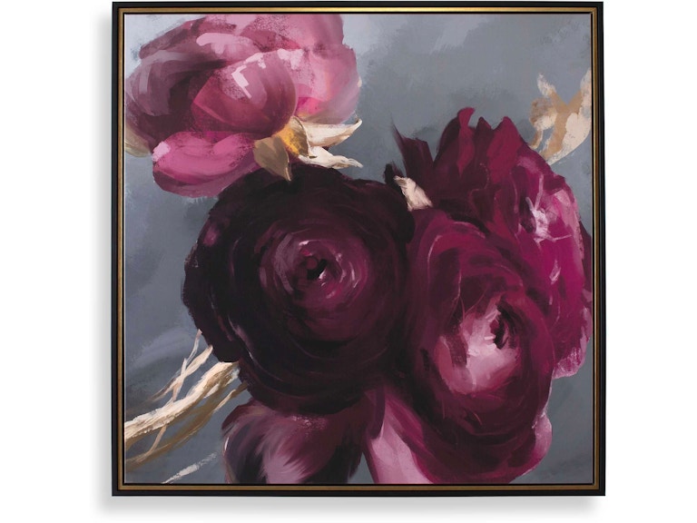 Uttermost Art Plum Ranculus Framed Floral Art 32481 at Norwood Furniture