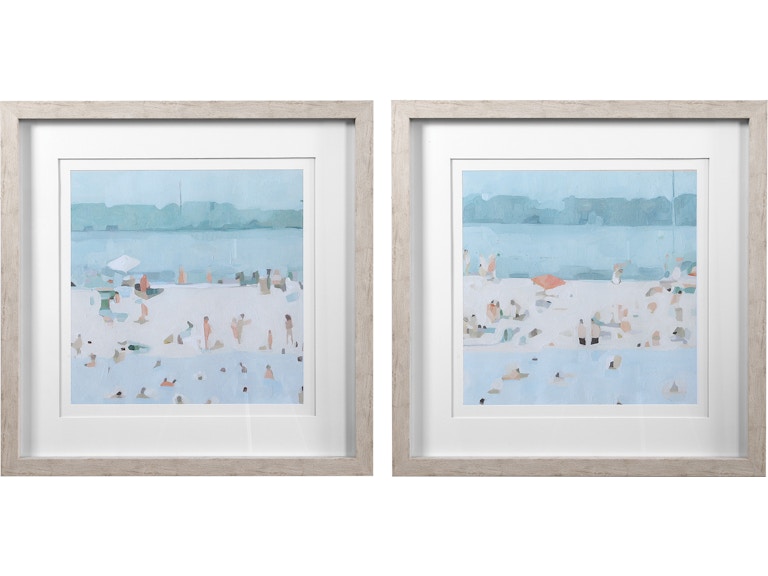 Uttermost Art Sea Glass Sandbar Framed Prints Set/2 33695 at Norwood Furniture