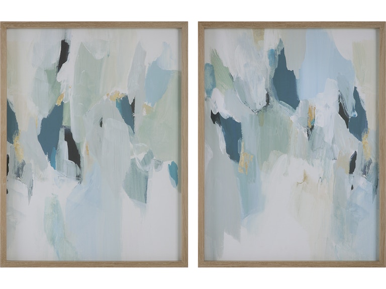 Uttermost Art Seabreeze Abstract Framed Canvas Prints Set/2 32282 at Norwood Furniture