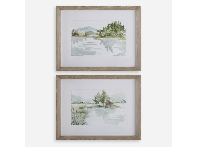 Uttermost Art Serene Lake Framed Prints Set/2 32288 at Norwood Furniture