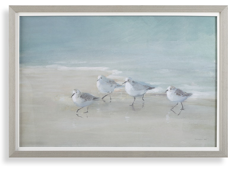Uttermost Art Tranquil Shorebirds On The Sand Framed Print 32427 at Norwood Furniture