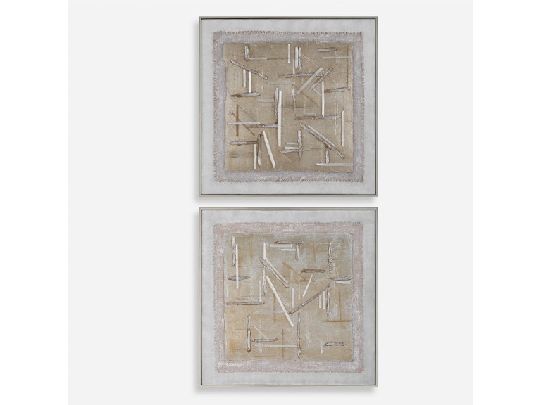 Uttermost Art Unpredictable Hand Painted Canvases Set/2 32357 at Norwood Furniture