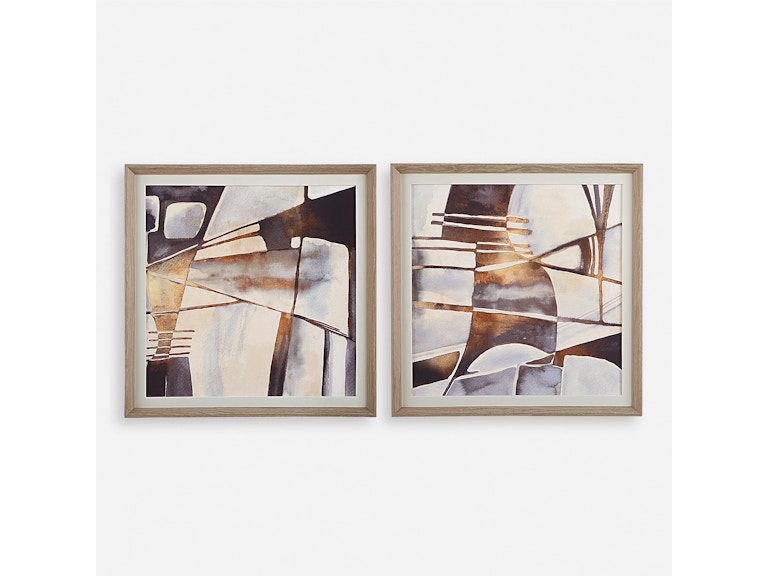 Uttermost Art Vetrina Framed Abstract Prints Set/2 32390 at Norwood Furniture
