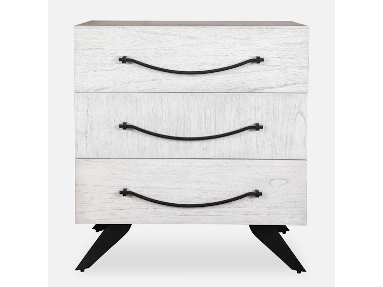 Uttermost Bedroom Vivi 3 Drawer White Chest 50013 at Norwood Furniture