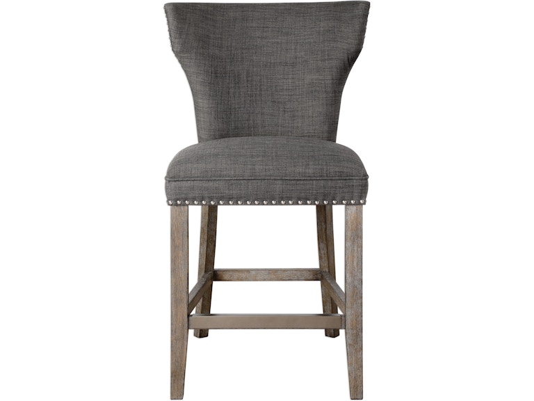 Uttermost Casual Dining Arnaud Charcoal Counter Stool 23433 At Norwood Furniture