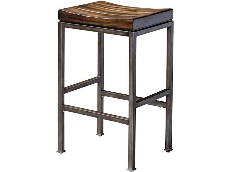 Uttermost Casual Dining Beck Industrial Bar Stool 25893 at Norwood Furniture