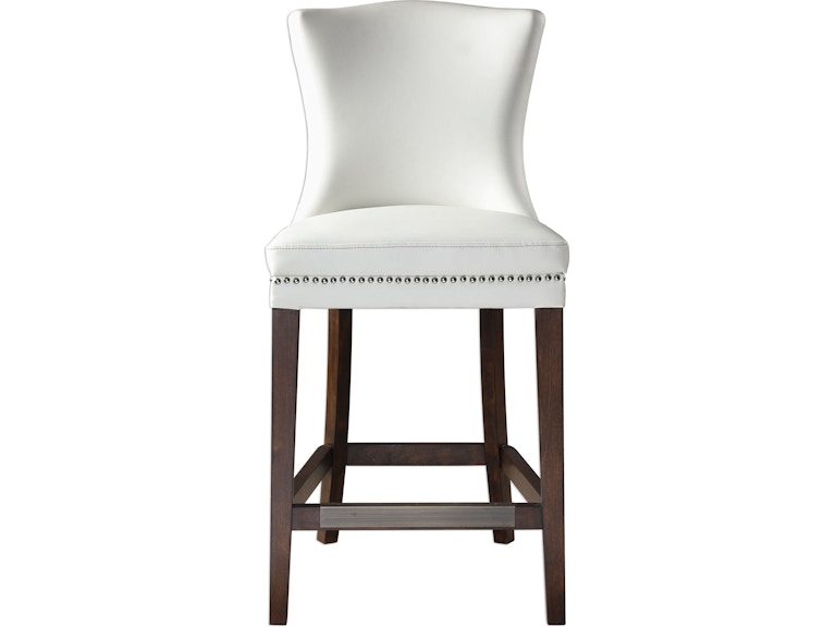 Uttermost Casual Dining Dariela White Counter Stool 23443 At Norwood Furniture