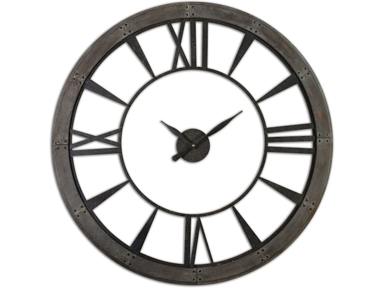 Uttermost Clocks Ronan Wall Clock Large 06084 at Norwood Furniture