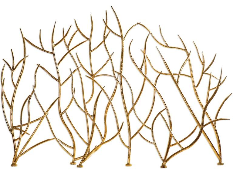 Uttermost Fireplace Gold Branches Decorative Fireplace Screen 18796 At Norwood Furniture