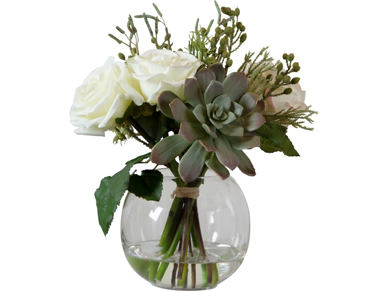 Uttermost Flowers and Plants Belmonte Floral Bouquet and Vase 60182 at Norwood Furniture