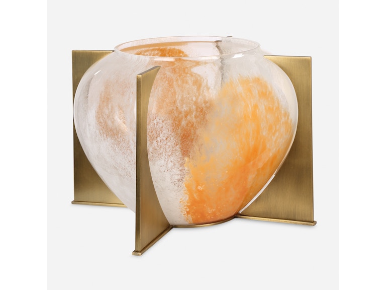 Uttermost Home Accents Amber Swirl Vase 18183 at Norwood Furniture