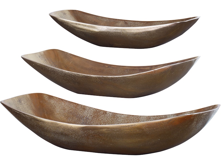 Uttermost Home Accents Anas Antique Brass Bowls Set/3 18957 at Norwood Furniture