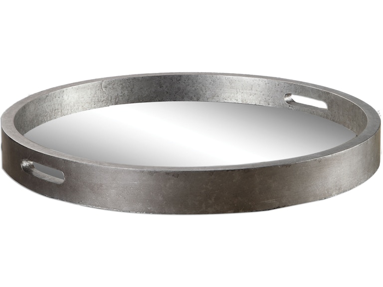 Uttermost Home Accents Bechet Round Silver Tray 19997 at Norwood Furniture Uttermost Home Accents Bechet Round Silver Tray 19997 at Norwood Furniture