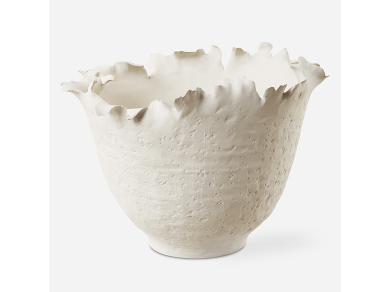 Uttermost Home Accents Blossom Tall Off-white Bowl 18155 at Norwood Furniture