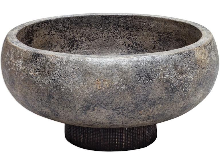Uttermost Home Accents Brixton Aged Black Bowl 17107 at Norwood Furniture