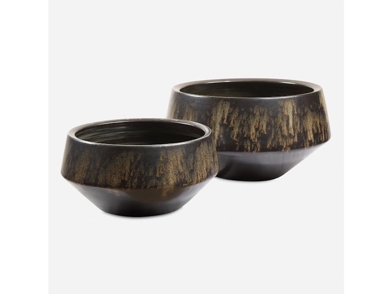 Uttermost Home Accents Bronze Duo Vases Set/2 18191 at Norwood Furniture