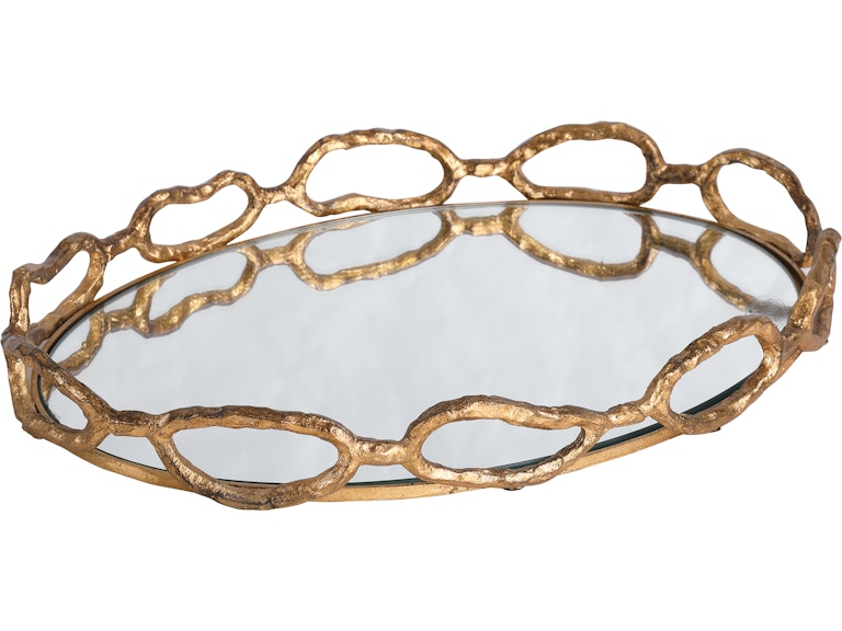 Uttermost Home Accents Cable Chain Mirrored Tray 17837 at Norwood Furniture