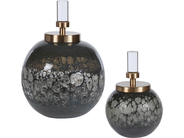 Uttermost Home Accents Cessair Art Glass Bottles Set/2 17729 at Norwood Furniture