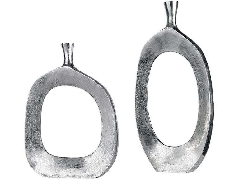 Uttermost Home Accents Cierra Aluminum Vases Set/2 20187 at Norwood Furniture