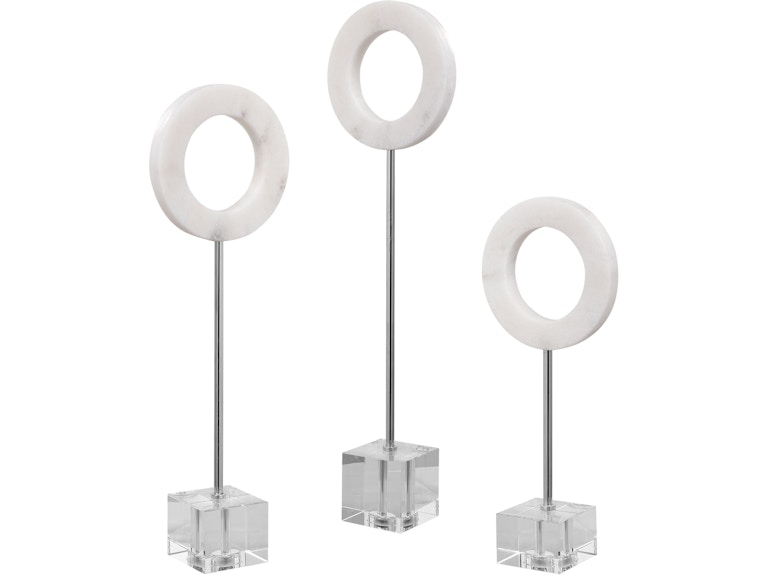 Uttermost Home Accents Coin Toss Marble Rings Set/3 17871 at Norwood Furniture