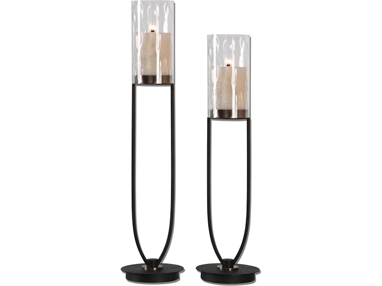 Uttermost Home Accents Durga Iron Work Candleholders Set/2 18835 at Norwood Furniture