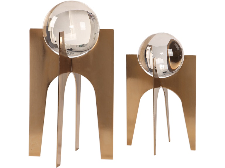 Uttermost Home Accents Ellianna Crystal Spheres Set/2 18574 at Norwood Furniture
