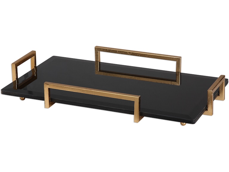 Uttermost Home Accents Ettore Black Glass Tray 20057 at Norwood Furniture Uttermost Home Accents Ettore Black Glass Tray 20057 at Norwood Furniture