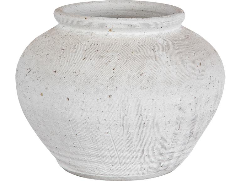 Uttermost Home Accents Floreana Round White Vase 18103 at Norwood Furniture
