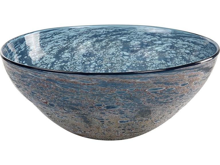 Uttermost Home Accents Genovesa Aqua Glass Bowl 18099 at Norwood Furniture
