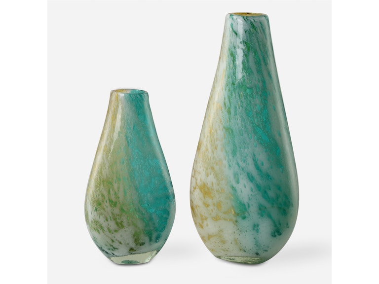 Uttermost Home Accents High Tide Glass Vases Set/2 18157 at Norwood Furniture