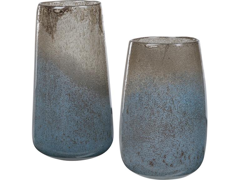 Uttermost Home Accents Ione Seeded Glass Vases Set/2 17762 at Norwood Furniture