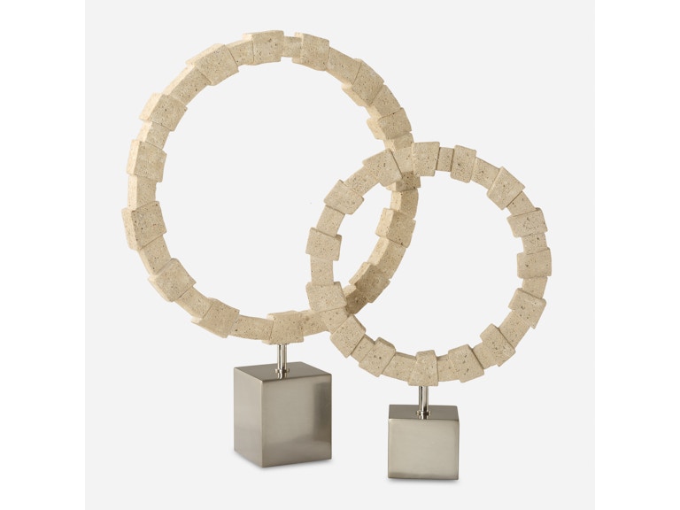 Uttermost Home Accents Ivory Fusion Stone Rings Set/2 18167 at Norwood Furniture