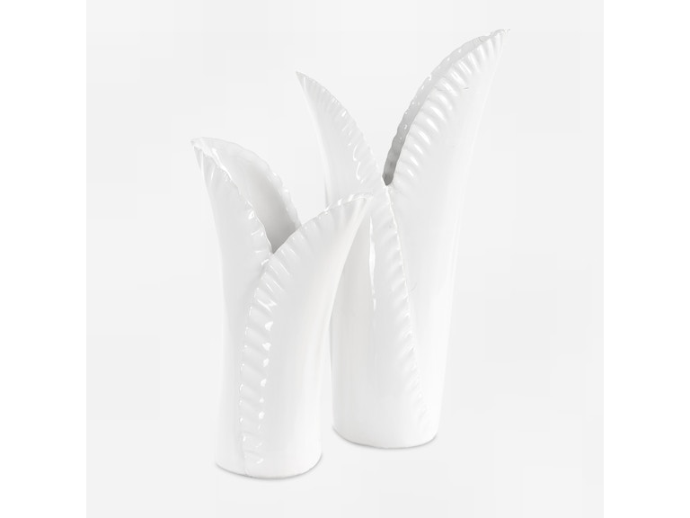 Uttermost Home Accents Leafscape White Vases Set/2 18222 at Norwood Furniture