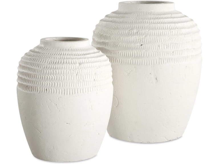 Uttermost Home Accents Luna Ridge White Ceramic Vases Set/2 18245 at Norwood Furniture
