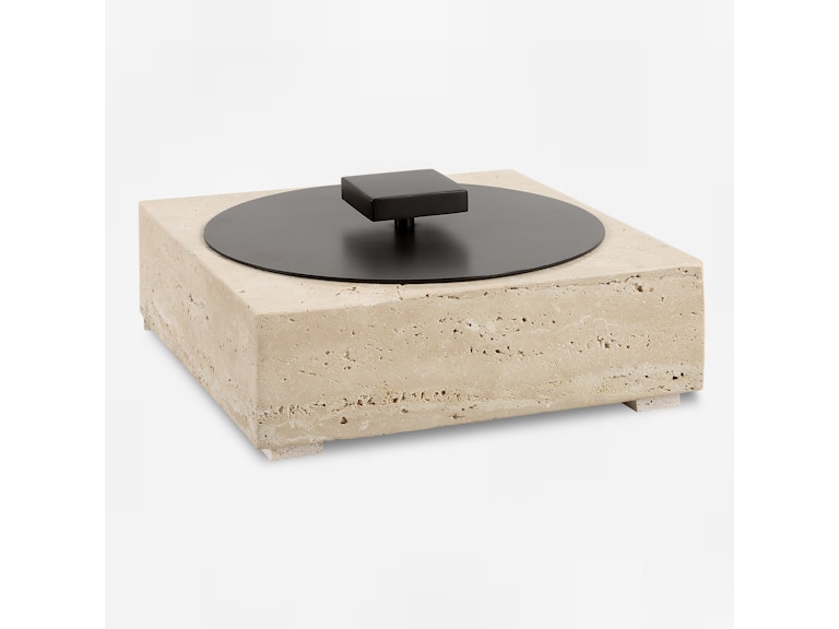 Uttermost Home Accents Natural Luxe Travertine Box 18196 at Norwood Furniture