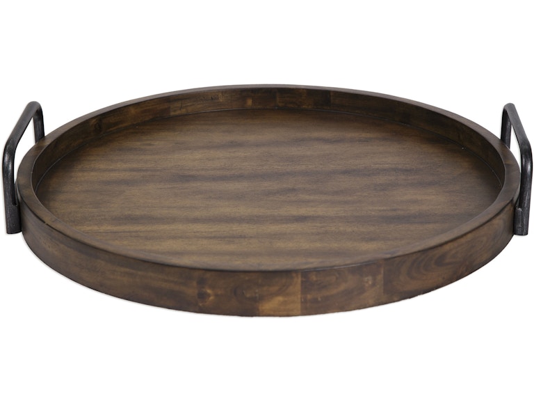 Uttermost Home Accents Reine Round Wooden Tray 18749 at Norwood Furniture Uttermost Home Accents Reine Round Wooden Tray 18749 at Norwood Furniture