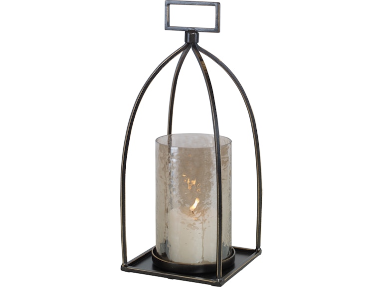 Uttermost Home Accents Riad Bronze Lantern Candleholder 17912 at Norwood Furniture