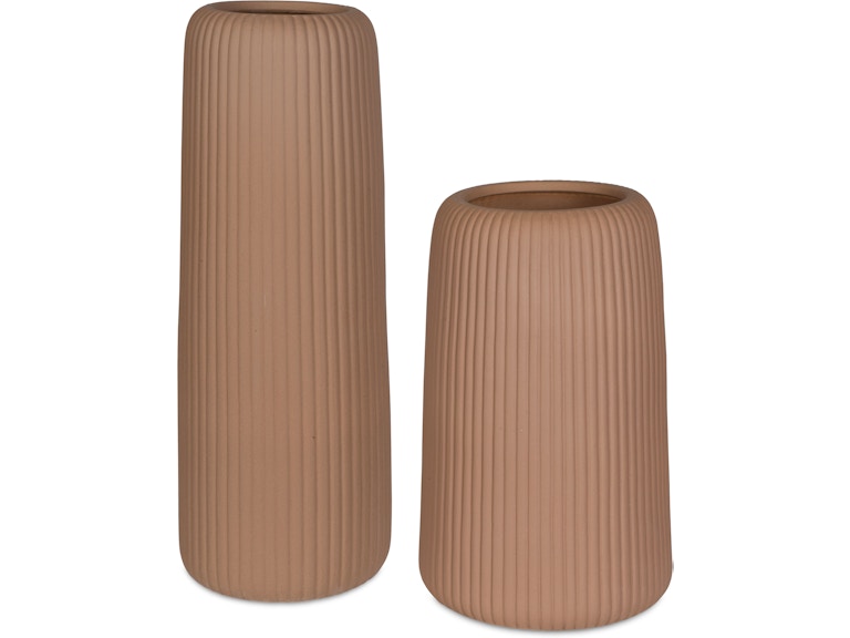 Uttermost Home Accents Ridge Light Brown Vases Set/2 18217 at Norwood Furniture
