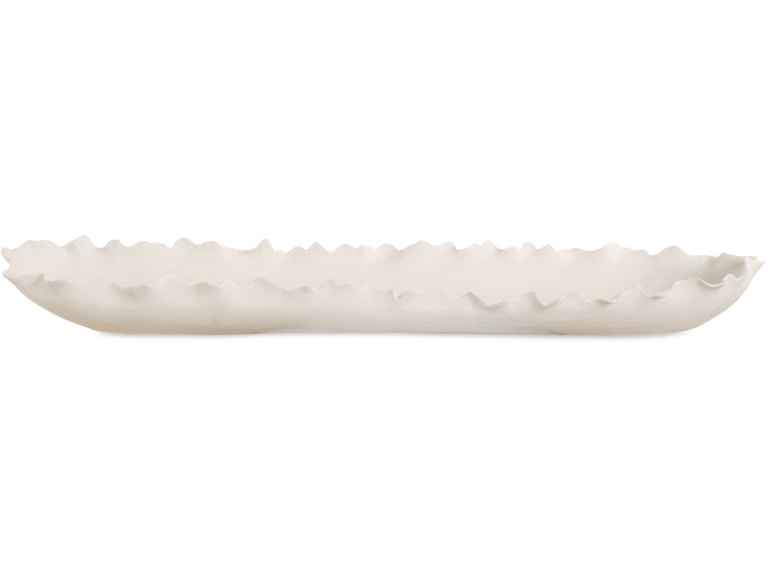 Uttermost Home Accents Ripple Crest White Bowl 18269 at Norwood Furniture