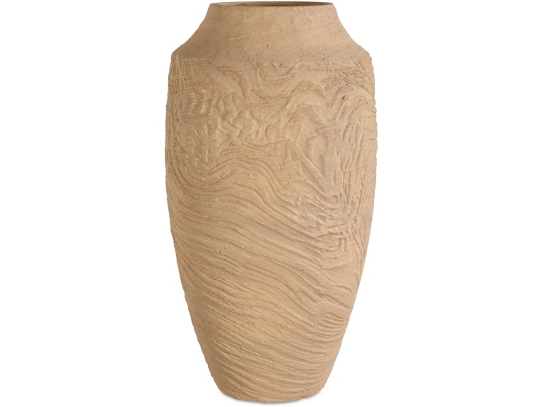 Uttermost Home Accents Sandstone Flow Large Terracotta Vase 18267 at Norwood Furniture