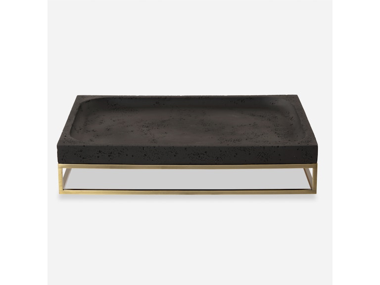 Uttermost Home Accents Shadowstone Cast Black Tray 18161 at Norwood Furniture